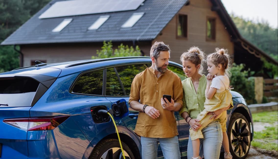 Happy family on deck