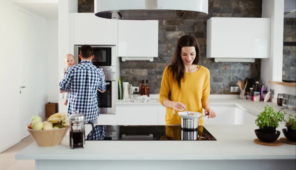 Happy family on deck